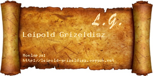 Leipold Grizeldisz névjegykártya